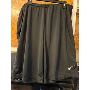 Nike Team Fit Mens Basketball Shorts Black Size Medium Elastic Waist Pockets